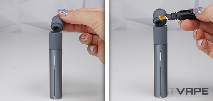 Puffco Pivot Konzentrat-Verdampfer Konzentrat-Befüllungsprozess