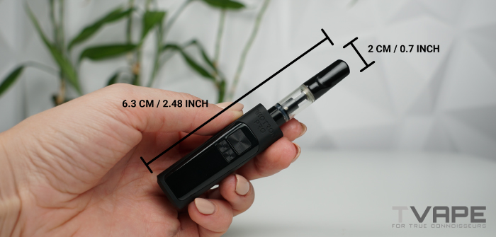 Tronian Rhotron Pro Akku mit 510er Gewinde - Abmessungen