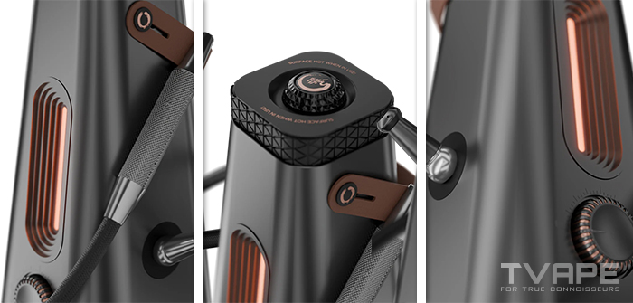 AirVape Enzo Shisha Vaporizer Nahaufnahmen die Herstellungskomponenten