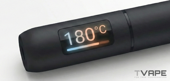 Eine LED-Anzeige, die die aktuelle Temperatureinstellung (in Celsius) anzeigt.