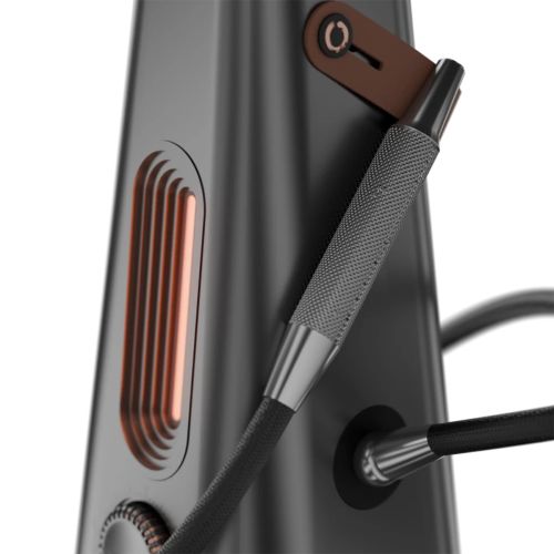 Detailansicht des integrierten Ladewerkzeugs am AirVape Enso Tisch-Vaporizer.