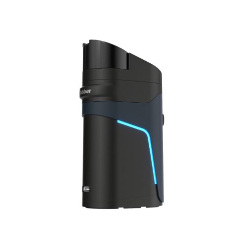 Dr. Dabber Ghost 2 Wax Pen – Seitenansicht mit cyanfarbener LED-Anzeige