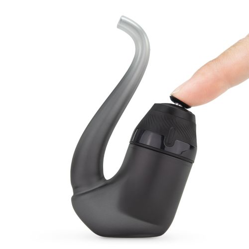 Puffco New Proxy Vaporizer – ein stylischer, tragbarer Dab Pen mit einer coolen, ergonomischen Form. Er verfügt über eine einfache Joystick-Cap-Bedienung, die du mit dem Finger bedienen kannst, und ist perfekt für das Dabbing unterwegs. (Onyx Farboption)