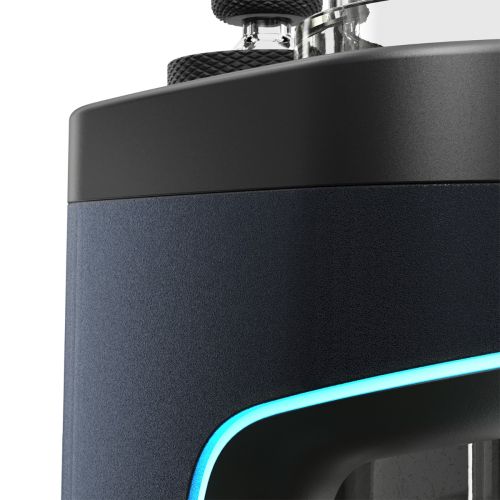 Dr. Dabber Switch 2 Seitenansicht Nahaufnahme von Nähten und Carb-Kappe