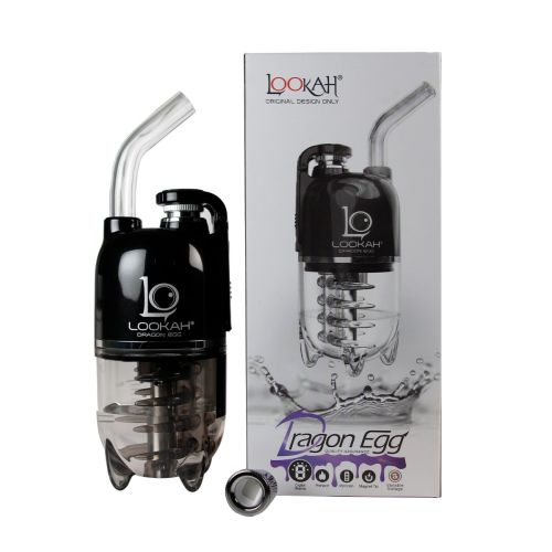 Lookah Dragon Egg neben seiner Verpackungsbox