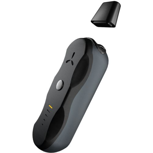 AirVape XS Go mit abgenommenem Mundstück, Kräuterkammer und magnetische Verbindung sichtbar.