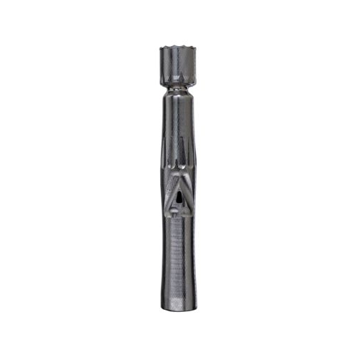Stahlfarbener DynaVap UniDyn Vaporizer aus Edelstahl, entwickelt für die tragbare Verdampfung von trockenen Kräutern, mit ergonomischem Griff und robuster Konstruktion.