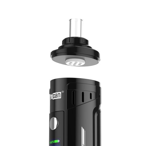 Yocan Hit 2 Vaporizer – Nahaufnahme des magnetischen Mundstücks, das gerade von der Vaporizer-Basis abgenommen wird