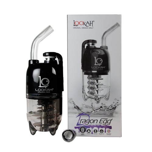 Lookah Dragon Egg neben seiner Verpackungsbox