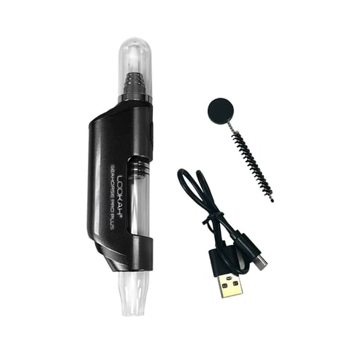 Lookah Seahorse Pro Plus mit USB-C-Kabel und Reinigungsbürste