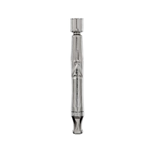 Stahlfarbener DynaVap UniDyn Kräuter-Vaporizer mit präzisionsgefertigtem Kondensationskanal für gleichmäßiges Verdampfen und verbesserte Aromaextraktion.