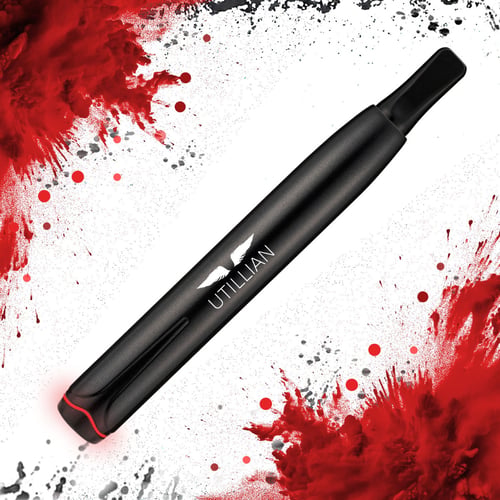 Utillian 50 Wachsstift mit weißem und rotem Design-Hintergrund