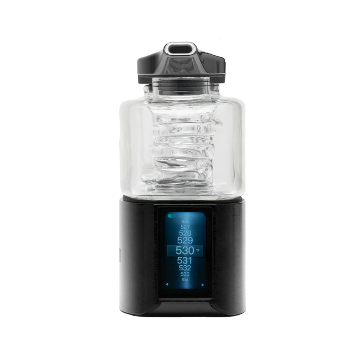 DaVinci EQ Electric Quartz E-Rig mit Jacuzzi Bubbler aus Glas und Touchscreen mit eingestellter Temperatur