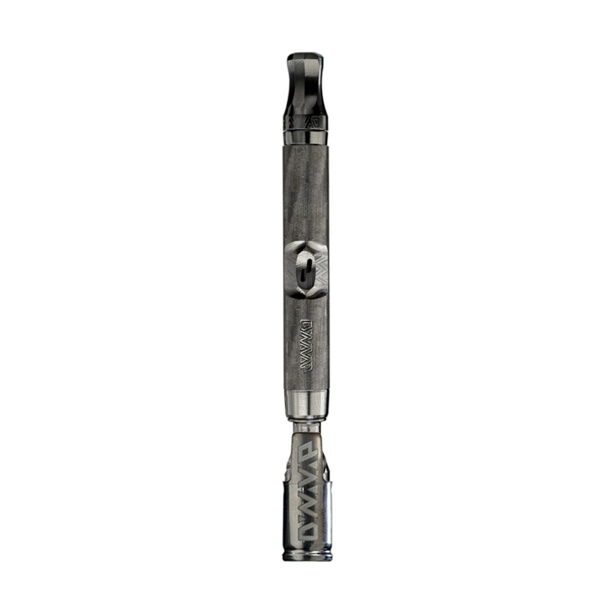 Stahlfarbener DynaVap M7 XL Vaporizer aus Edelstahl, entwickelt für die tragbare Verdampfung von trockenen Kräutern, mit ergonomischem Griff und robuster Konstruktion.
