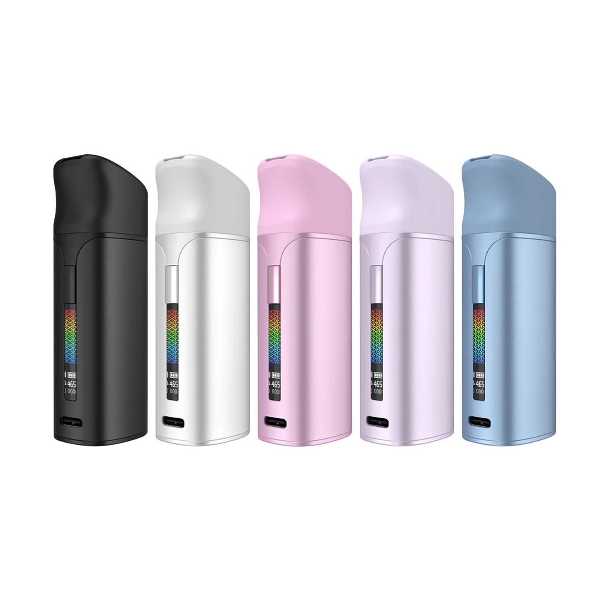 Der Yocan Black Pocket Mini Dab Pen ist in verschiedenen Farben erhältlich: Schwarz, Silber, Pink, Lila und Blau