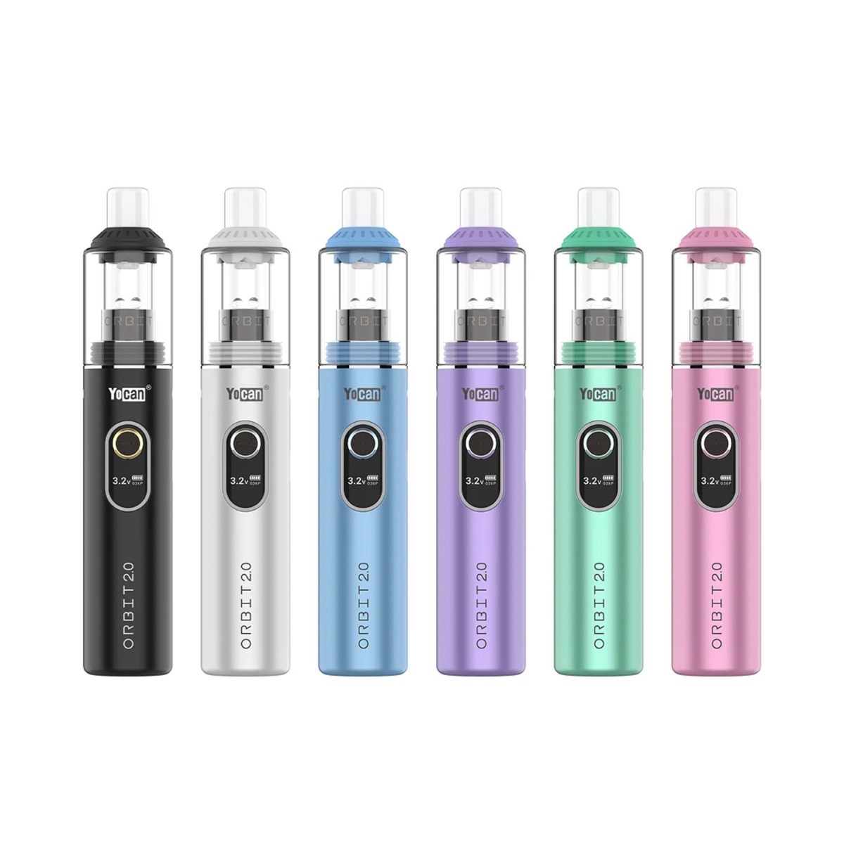 Der Yocan Orbit 2.0 Wax Pen wird in verschiedenen Farbvarianten vorgestellt