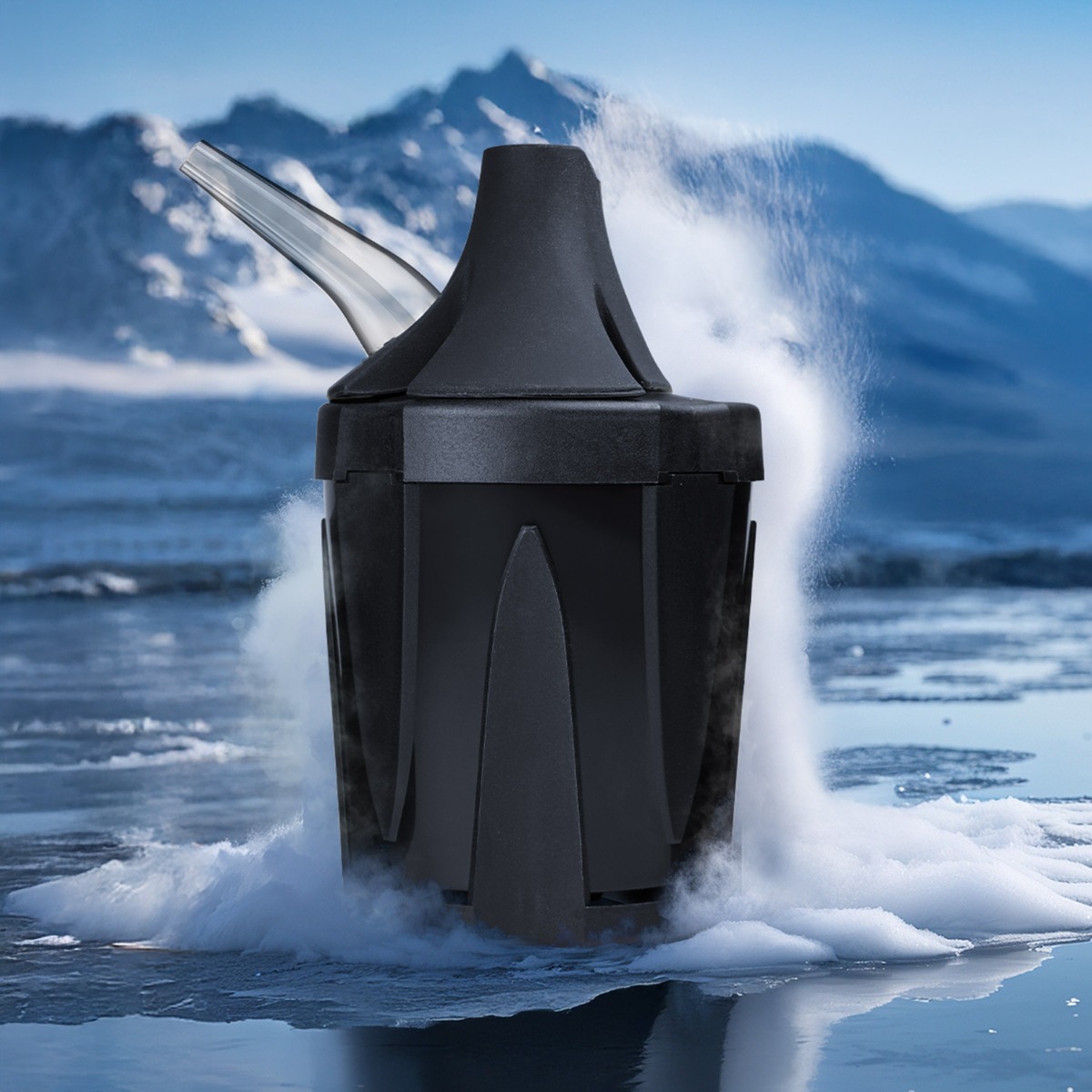 Zeus Iceborn V3 – Seitenansicht mit befestigtem Glasmundstück