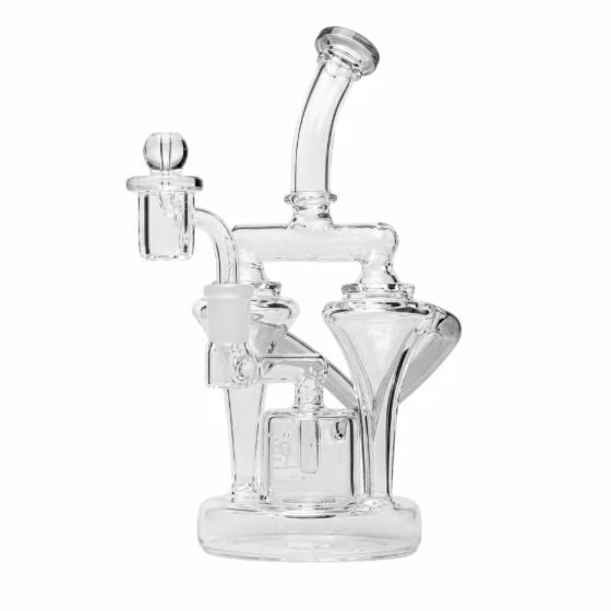 Human Grade Dualing Recycler Glass Rig - Seitenansicht