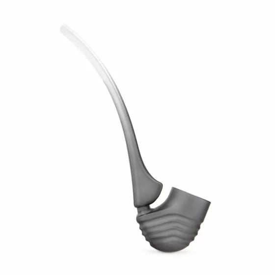 Puffco Proxy Wizard Pfeife - elegantes Zubehör für glatte, kühle Dampfstöße, gefertigt aus handgeblasenem Borosilikatglas mit einer gerillten Schale für sicheren Halt, das Stil und Leistung der Proxy Collection verbessert. (Onyx Farboption)