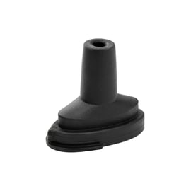 Schwarzer Silikon-Wasseradapter 10 mm für Davinci IQ2 / IQC mit konischem Schaft auf ovaler, gerippter Basis