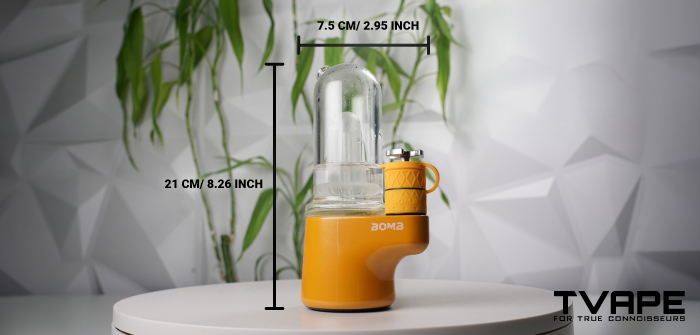 Bomb Sykloud E Rig – Abmessungen des Vaporizers