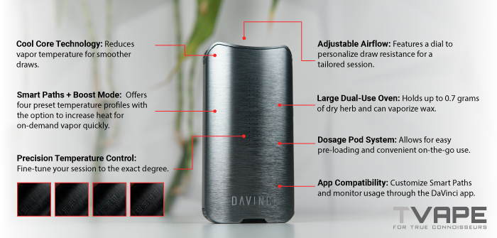 DaVinci IQ3 Verdampfer Top-Eigenschaften