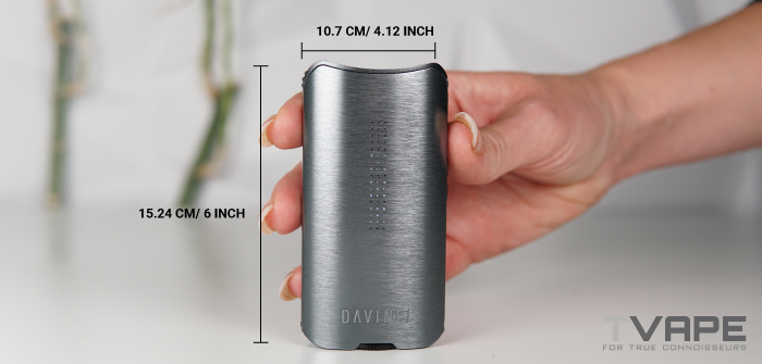 DaVinci IQ3 Dry herb Vaporizer Größenmessung