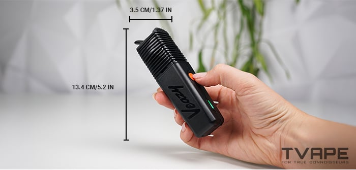 Veazy Kräuter-Vaporizer – Abmessungen des tragbaren Vaporizers