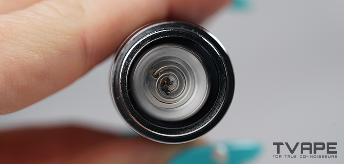 Nahaufnahme der Kammer des Yocan Orbit 2.0 Wax Pens