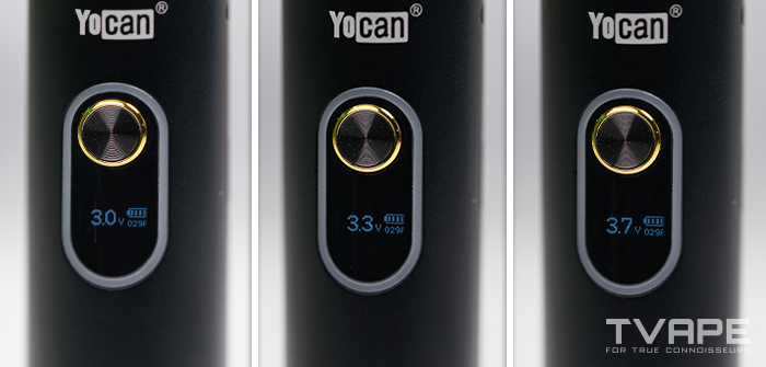 Yocan Orbit 2.0 Wax Pen – Nahaufnahme der LEDs