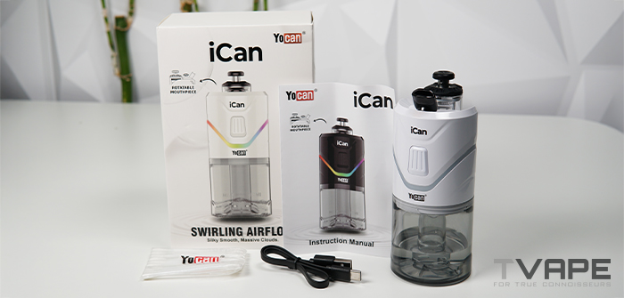 Yocan iCan E Rig und seine Einzelteile