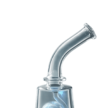 Glas-Bong mit Bowl für trockene Kräuter