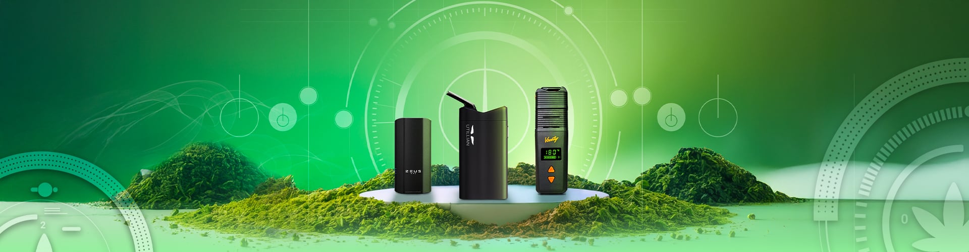 Top 3 Kräuter-Vaporizer - Banner der Vaporizer-Kategorie.