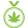 Medaillen-Icon mit Cannabisblatt – Ranking Beste Kräuter-Vaporizer