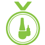 Medaillen-Icon mit E-Rig-Silhouette – Ranking Beste E-Rigs