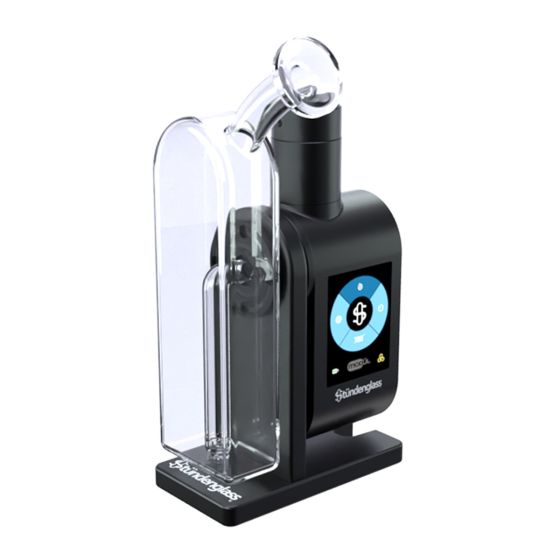 Stündenglass Modül + Dok Deluxe Travel Set - Seitenansicht mit eingeschaltetem Farbdisplay
