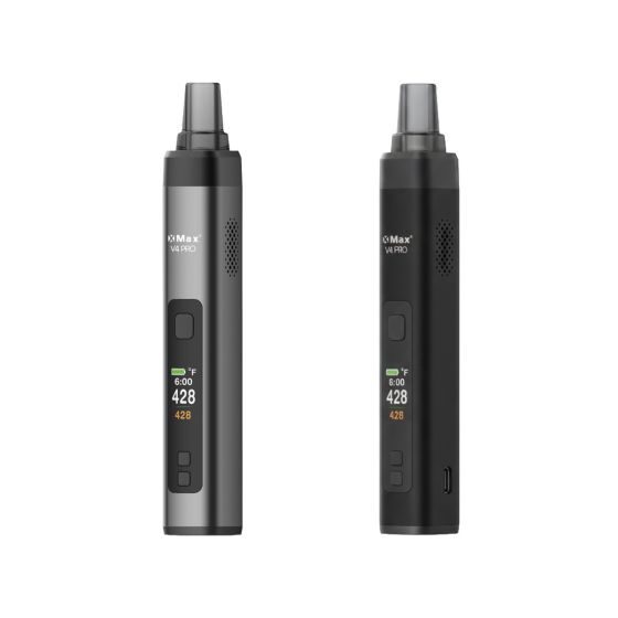 Der tragbare Vaporizer XMax v4 Pro ist in zwei verschiedenen Farben erhältlich: Schwarz und Silber.