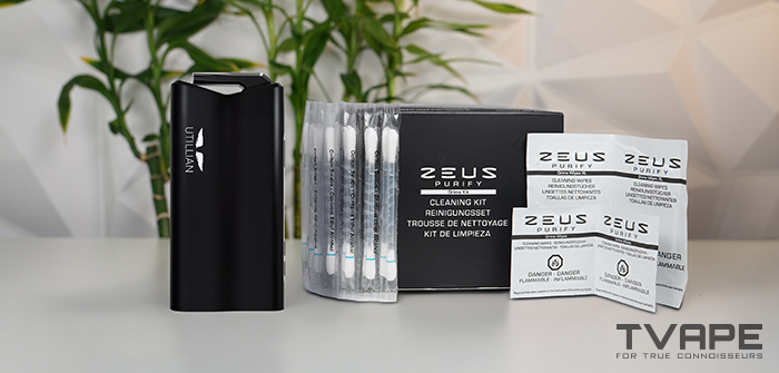 Utillian 850 Vaporizer mit Zeus Purify Reinigungsset inklusive Wattestäbchen und Reinigungstüchern