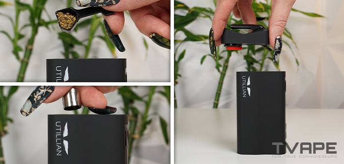 So befüllst und benutzt du den Utillian 850 Vaporizer – Schritte zum Befüllen der Kammer und Montage des Mundstücks