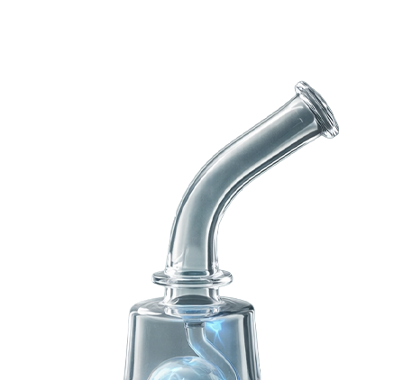 Glas-Bong mit Bowl für trockene Kräuter